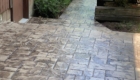 stamped concrete patio and sidewalk