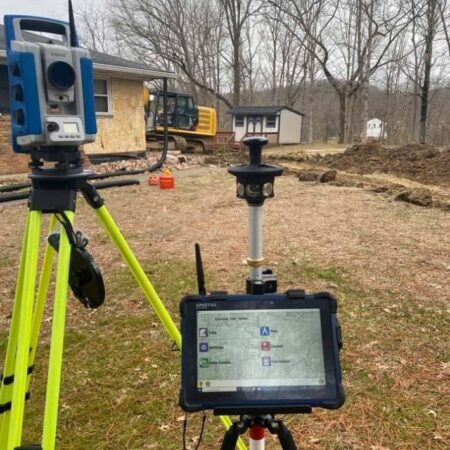 total station at job site